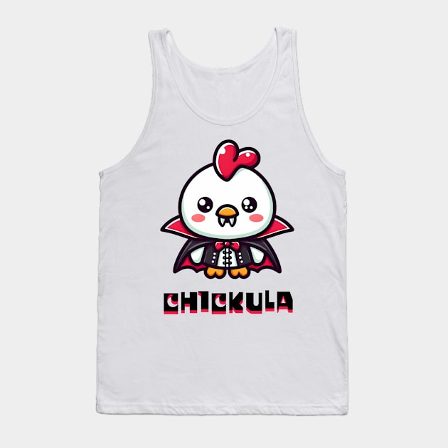 CHICKULA - Chicken and Dracula Humor Tank Top by DaysMoon